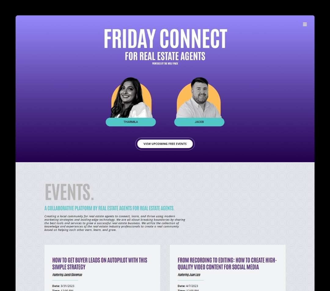 photo of Friday Connect new website design